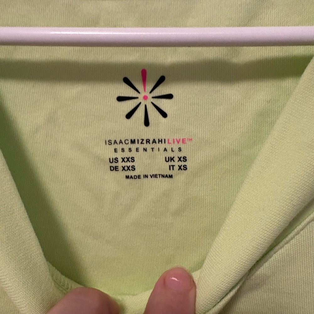 Isaac Mizrahi Live Lime Green Top